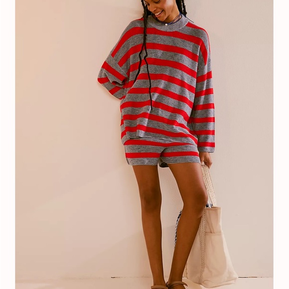 Free People Sweaters - Free People Beach Malibu Surf Sweater Set Americana Combo Size Small